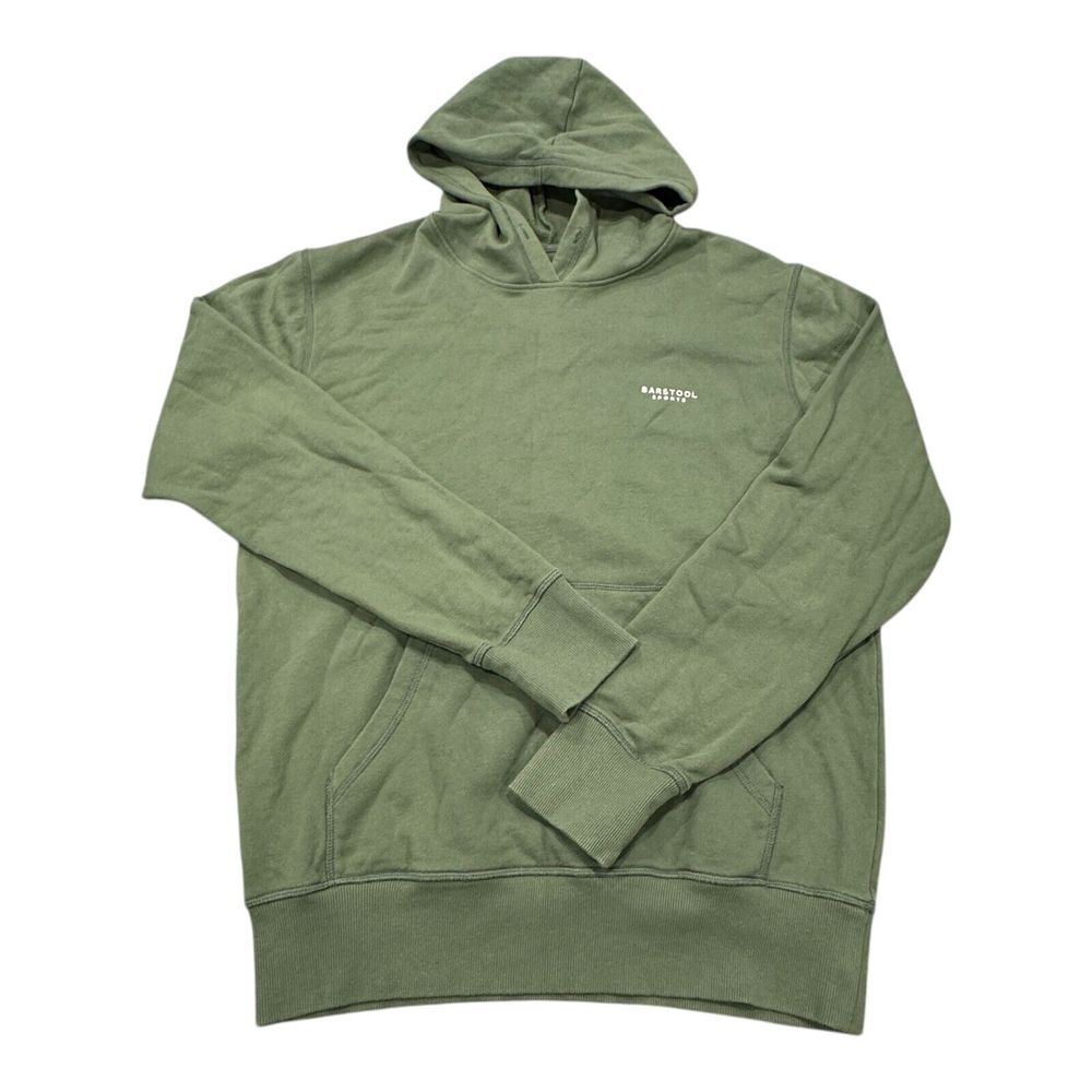 Barstool Sports Hoodie Sweatshirt Men's Medium‎ Military Green Logo